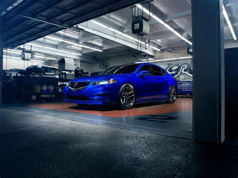 Acura-TLX, Custom Wheels, Garage, Blue, Acura, HD wallpaper | Peakpx