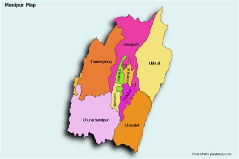 Create Custom Manipur Map Chart with Online, Free Map Maker.