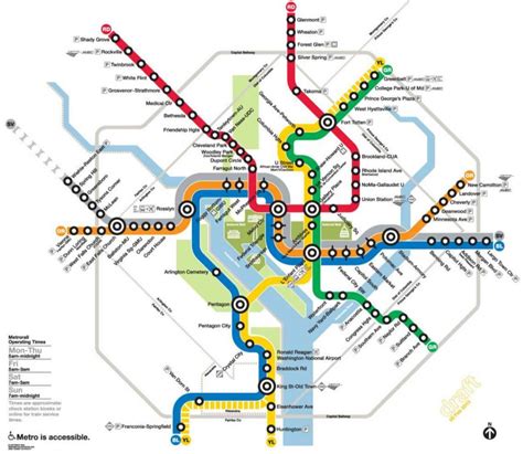 Dc metro rail map - Washington dc metro rail map (District of Columbia ...