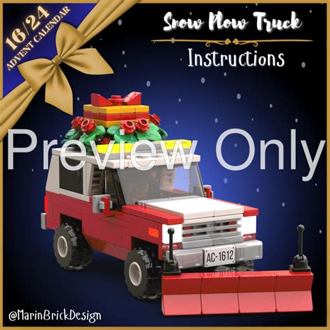 LEGO MOC Lego Christmas SnowBlower Snow Plow Truck MOC - Winter village ...