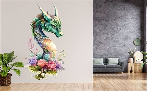 Dragon Wall Decal/ Fantasy Wall Decal/ Chinese Dragon Wall Decal ...