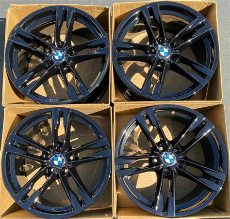 20" BMW 650i 640i Factory OEM Wheels Gloss Black Rims 6 series ...