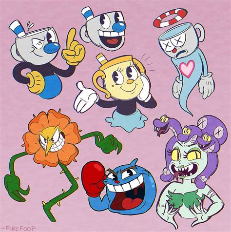 A Page of Cuphead Sketches by FireFoop on DeviantArt | Cartoon design ...