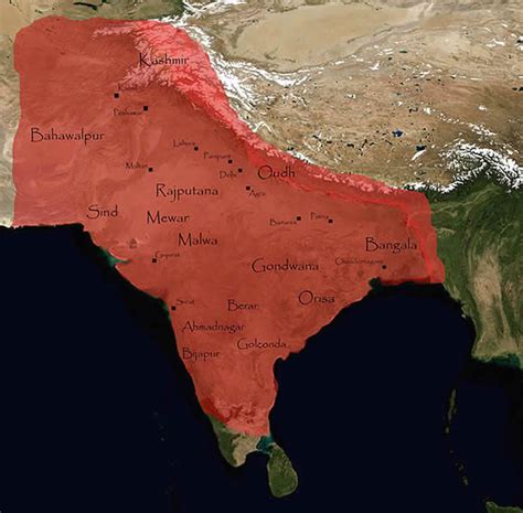 Picture Information: Map of Mughal Empire