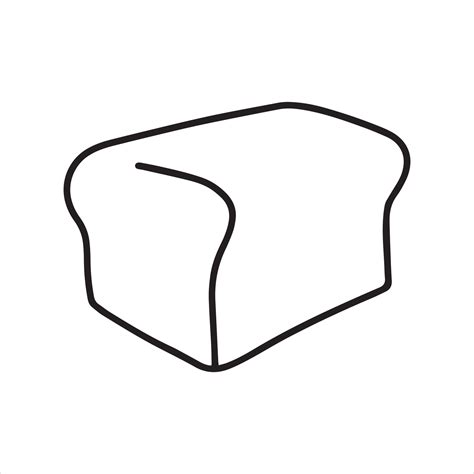 vector drawing in doodle style bread. simple line drawing of bread ...