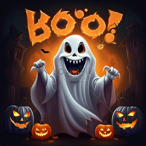 Halloween Boo Scary Ghost Background Design Picture And HD Photos ...