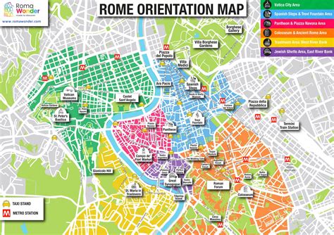 Rome main attractions map