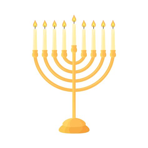 Hanukkah menorah isolated. Traditional Judaic Hanukah symbol. Jewish ...