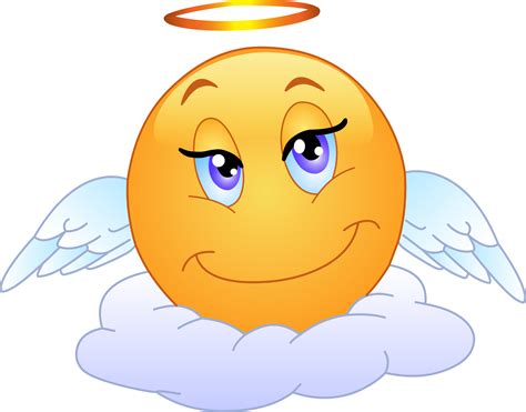 İllustration of angelic emoji free image download