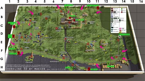 Shoreline Map ( Grid + Stash Locations ) : r/EscapefromTarkov