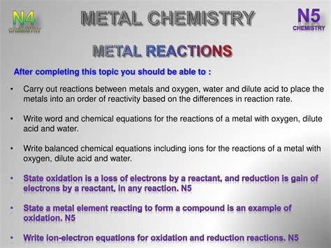 PPT - METAL REACTIONS PowerPoint Presentation, free download - ID:2670563