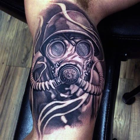 100 Gas Mask Tattoo Designs For Men - Breath Of Fresh Ideas