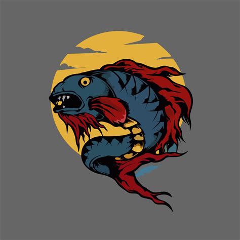 best illustration of fish in japanese art style for your t-shirt or ...