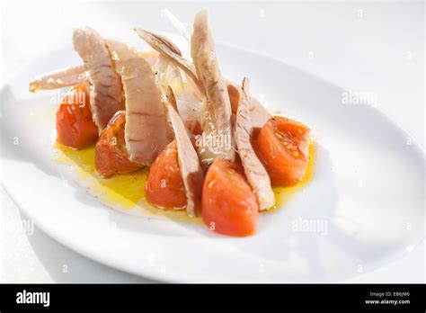 Tuna Belly salad Stock Photo - Alamy