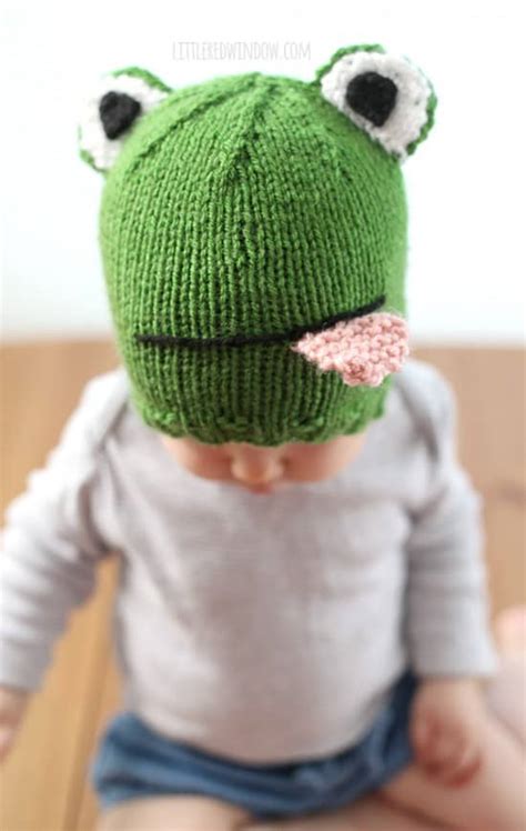 Funny Frog Hat Knitting Pattern - Little Red Window