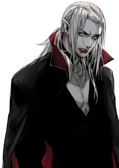 an anime character with white hair and red eyes