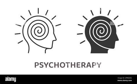 Psychotherapy icons. Symbol of psychological help, psychiatry. Vector ...