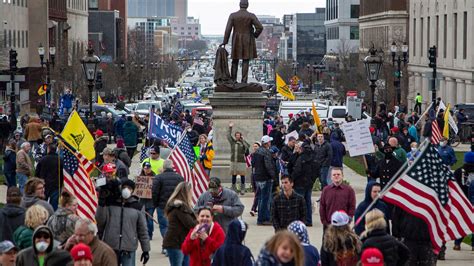 Protesters converge on Capitol to protest Michigan stay home order