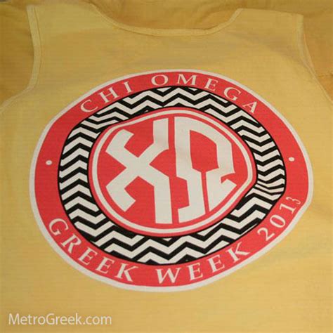 Chi Omega Monogram Style Tank Top - Greek Shirts