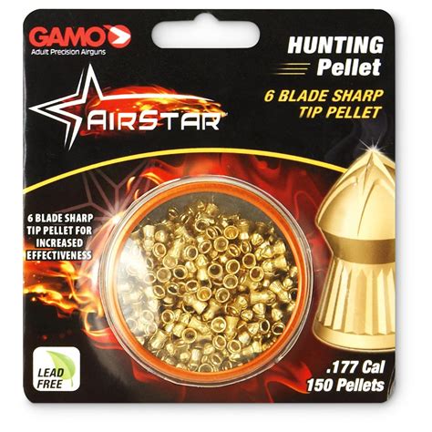 Gamo AirStar Air Rifle Hunting Pellets, .177 Caliber, 150 Count ...