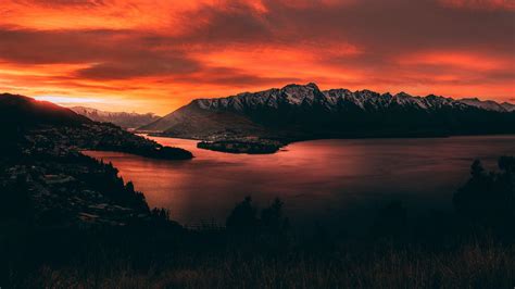 montagne tramonto lago 4k hd sfondo del desktop: widescreen: alta ...