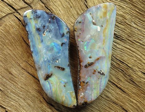 88cts, BOULDER OPAL~LOVELY PAIR.