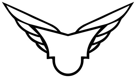 Clipart - wings badge