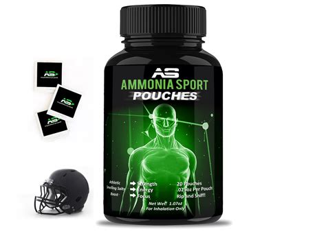 AmmoniaSport Athletic Smelling Salts - Pouches (20) - Ammonia Inhalant ...