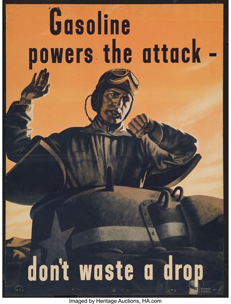 War Propaganda Poster (1940s). World War II Poster (18" X 24") | Lot ...