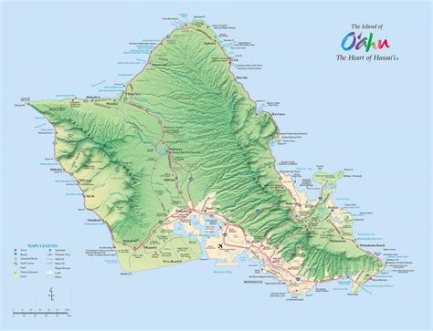 Oahu Maps | Go Hawaii - Printable Map Of Oahu Attractions - Printable Maps