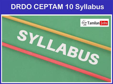 DRDO CEPTAM 10 Exam Pattern & Syllabus 2022 Download - Tamilan Jobs