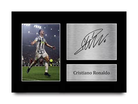 Cristiano Ronaldo Signiert a4 a3 gerahmte Drucke Autogramm Juventus ...