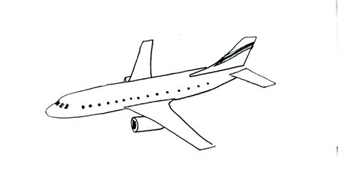 How to draw an aeroplane- in easy steps for children. beginners -plane ...