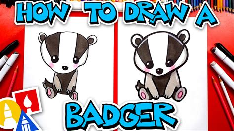 How To Draw Cartoon Badger - Art For Kids Hub