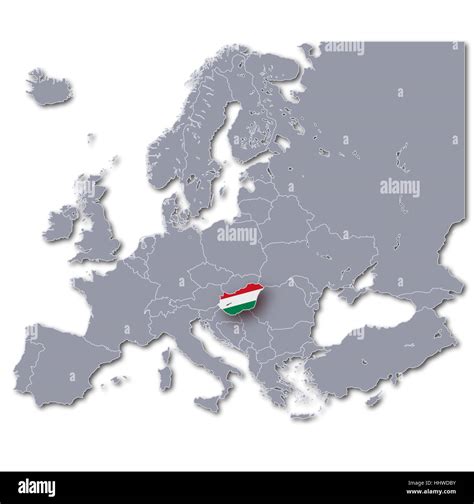 europe map hungary Stock Photo - Alamy