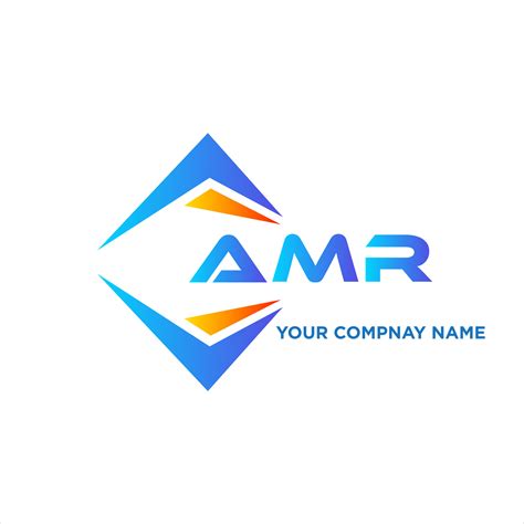 AMR abstract technology logo design on white background. AMR creative ...