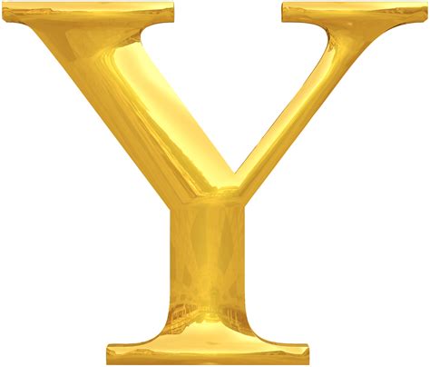 Gold Typography Letter Y transparent PNG - StickPNG