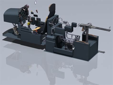 3d ju-87 cockpit model