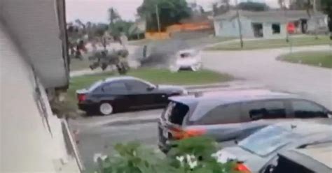 Terrifying moment police chase ends in disaster as car rolls over and ...