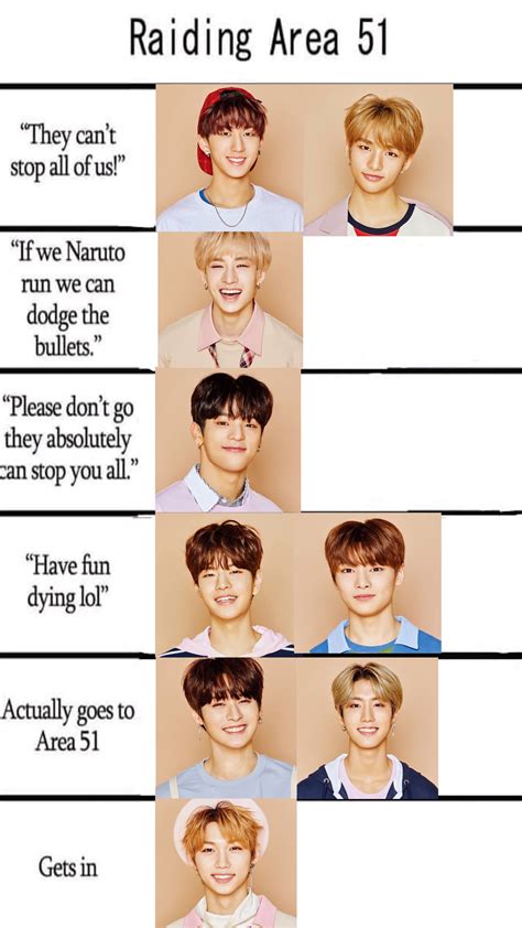 Straykids area 51 meme #woojinstraykids I love that only Felix gets in ...