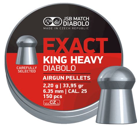 JSB Exact King Heavy .25 Air Rifle Pellets x300 | Countryway Gunshop