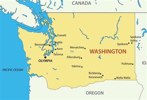 Map Of Washington State – Map Of The World