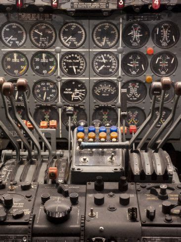 'Cockpit and Engine Controls of a Boeing 707' Photographic Print - Greg ...