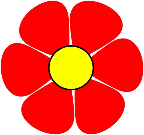 Red Flower Clip Art at Clker.com - vector clip art online, royalty free ...