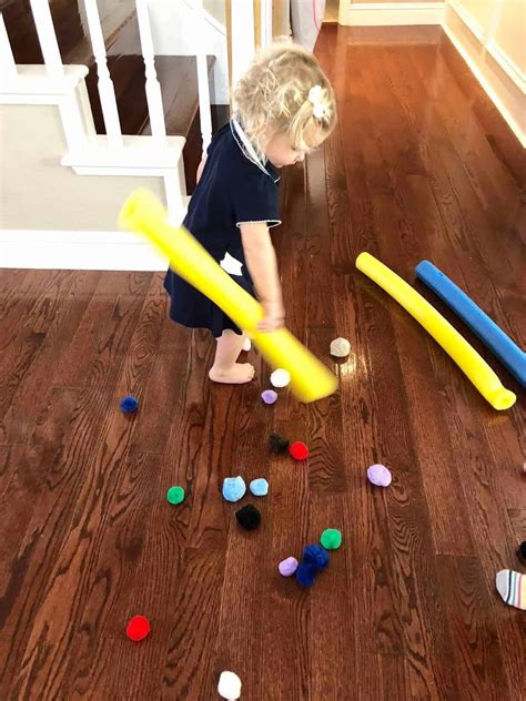 Pom Pom Push Indoor Game for Kids - Toddler Approved