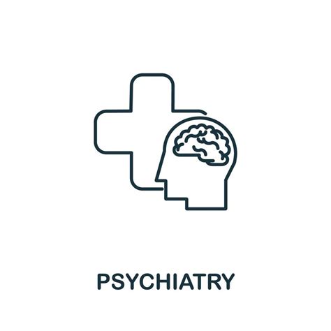 Psychiatry icon. Simple line element Psychiatry symbol for templates ...