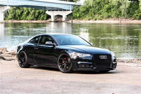 Fancy Look of Black Audi S5 Wearing Gloss Black Avant Garde Wheels ...