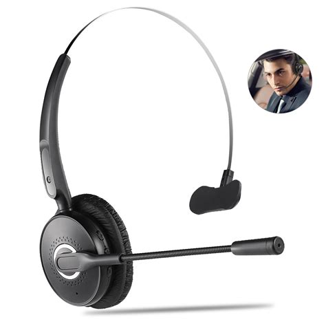 Bluetooth Headset, Wireless Headset with Noise Cancelling Mic, Wireless ...