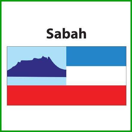 Sabah Flag 3x6ft, Bendera Sabah 3x6ft, Polymesh | Lazada