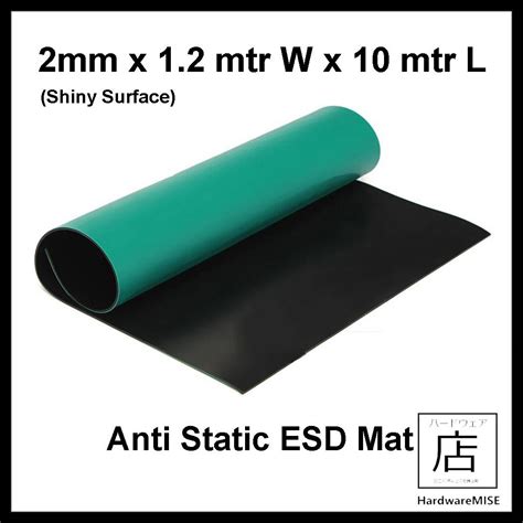 Anti Static Mat ESD Shiny Green Rubber Sheet Control Work Table Static ...